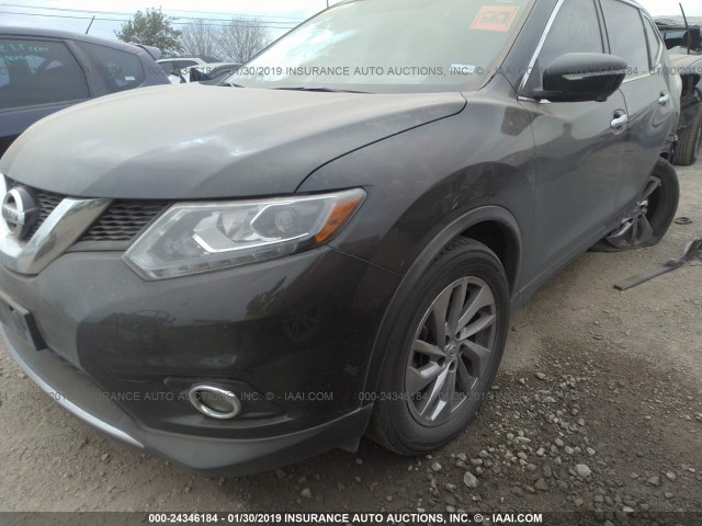 5N1AT2MT2EC864500 - 2014 NISSAN ROGUE S/SL/SV BLACK photo 2