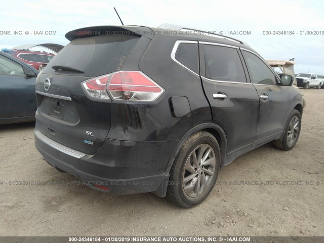 5N1AT2MT2EC864500 - 2014 NISSAN ROGUE S/SL/SV BLACK photo 4