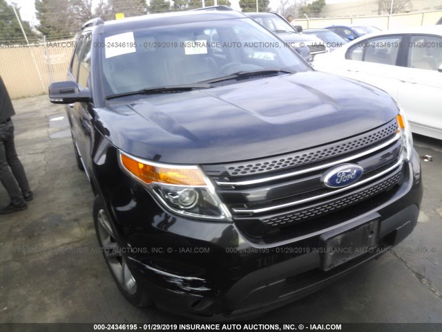 1FM5K8F82EGC59112 - 2014 FORD EXPLORER LIMITED BLACK photo 1