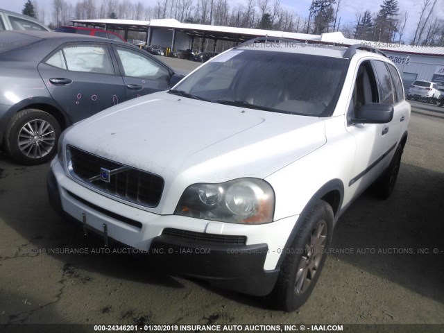 YV1CZ91H631006387 - 2003 VOLVO XC90 T6 WHITE photo 2