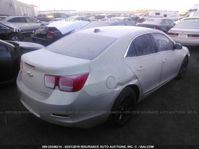 1G11B5SLXEF121537 - 2014 CHEVROLET MALIBU LS GOLD photo 4