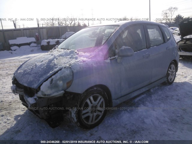 JHMGD38628S065752 - 2008 HONDA FIT SPORT Light Blue photo 2