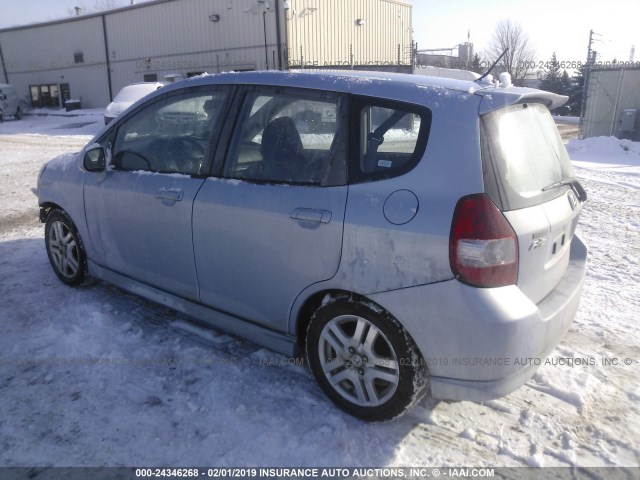 JHMGD38628S065752 - 2008 HONDA FIT SPORT Light Blue photo 3