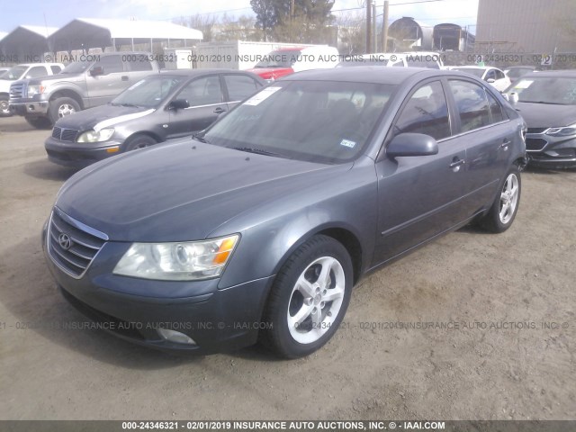 5NPEU46F19H524562 - 2009 HYUNDAI SONATA SE/LIMITED Light Blue photo 2