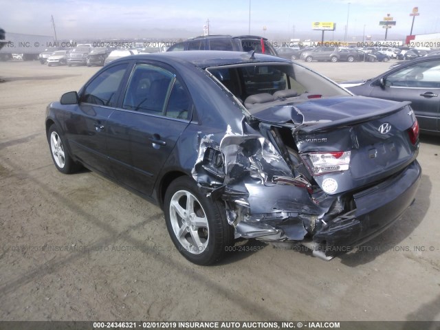 5NPEU46F19H524562 - 2009 HYUNDAI SONATA SE/LIMITED Light Blue photo 3