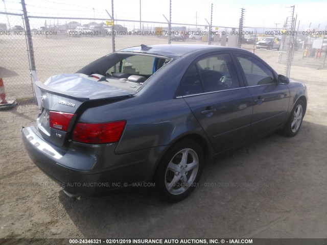 5NPEU46F19H524562 - 2009 HYUNDAI SONATA SE/LIMITED Light Blue photo 4