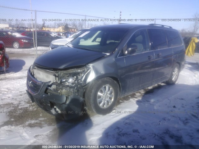 5FNRL38769B413329 - 2009 HONDA ODYSSEY EXL GRAY photo 2