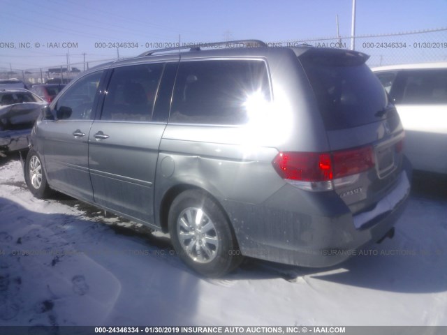 5FNRL38769B413329 - 2009 HONDA ODYSSEY EXL GRAY photo 3