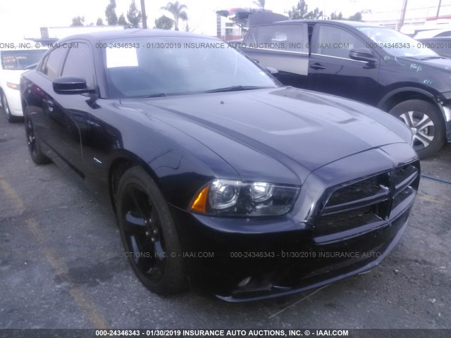 2C3CDXCT7EH184053 - 2014 DODGE CHARGER R/T BLACK photo 1