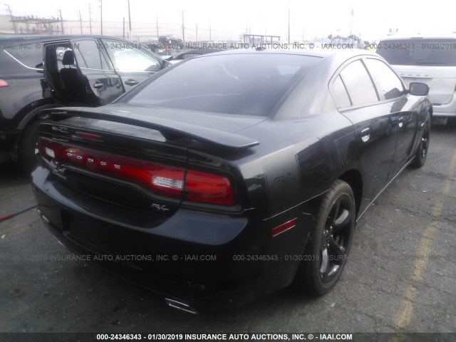 2C3CDXCT7EH184053 - 2014 DODGE CHARGER R/T BLACK photo 4