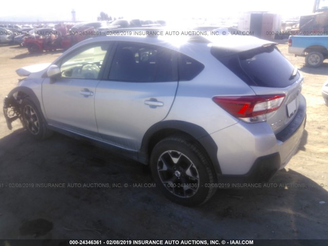 JF2GTABC2JH223647 - 2018 SUBARU CROSSTREK PREMIUM SILVER photo 3