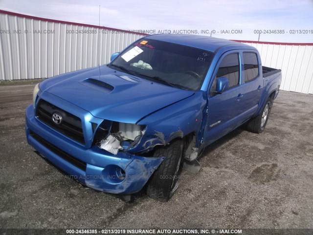 5TELU42N16Z216322 - 2006 TOYOTA TACOMA DOUBLE CAB BLUE photo 2