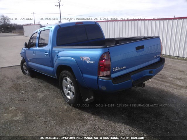 5TELU42N16Z216322 - 2006 TOYOTA TACOMA DOUBLE CAB BLUE photo 3