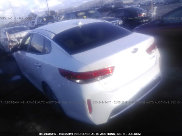 KNAGU4LE2J5023315 - 2018 KIA OPTIMA HYBRID/EX WHITE photo 3