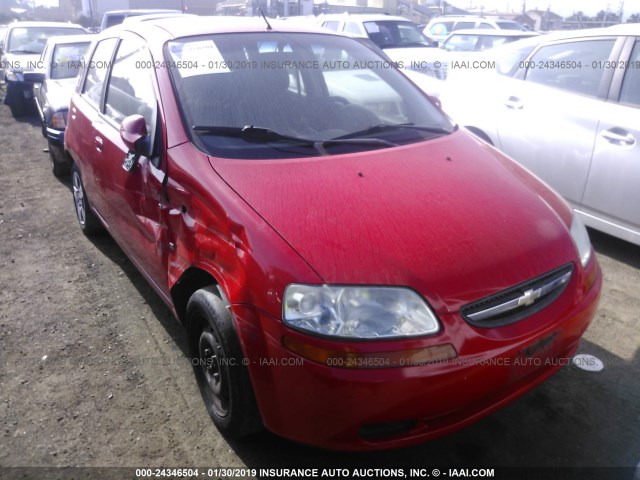 KL1TD66608B152223 - 2008 CHEVROLET AVEO LS RED photo 1