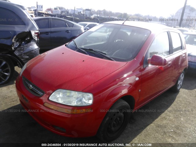 KL1TD66608B152223 - 2008 CHEVROLET AVEO LS RED photo 2