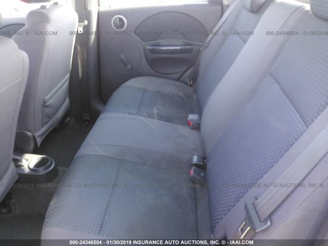 KL1TD66608B152223 - 2008 CHEVROLET AVEO LS RED photo 8