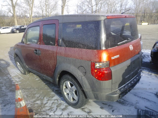 5J6YH28573L035297 - 2003 HONDA ELEMENT EX ORANGE photo 3