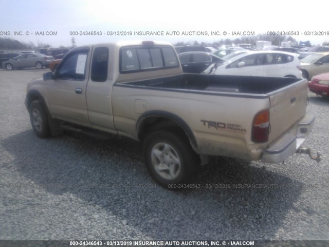 4TAWN72N4XZ480316 - 1999 TOYOTA TACOMA XTRACAB GOLD photo 3