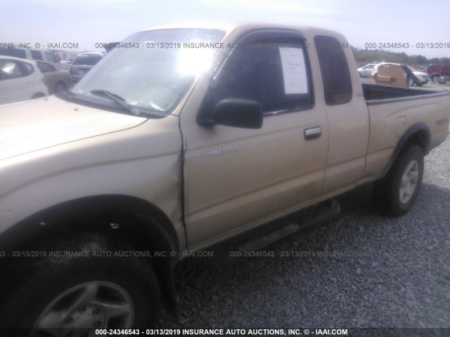 4TAWN72N4XZ480316 - 1999 TOYOTA TACOMA XTRACAB GOLD photo 6