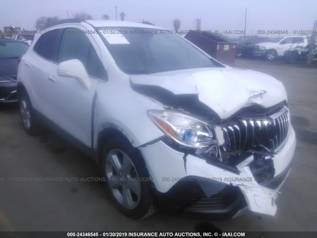 KL4CJASB6GB614722 - 2016 BUICK ENCORE WHITE photo 1