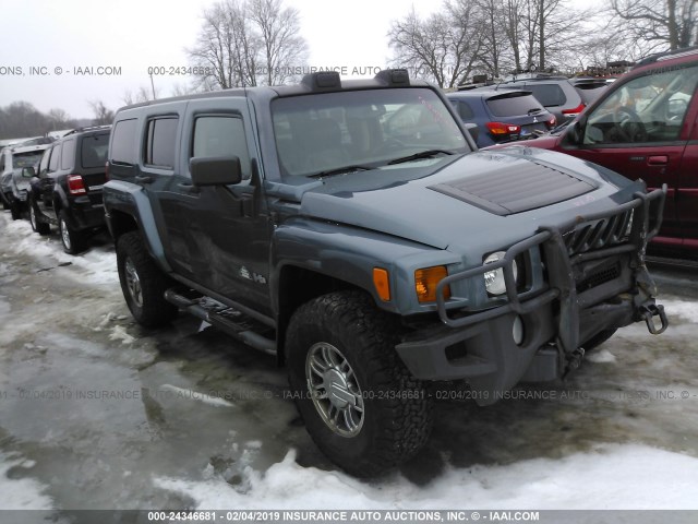 5GTDN13E978239082 - 2007 HUMMER H3 BLUE photo 1