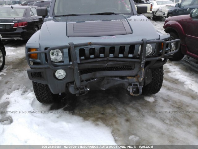 5GTDN13E978239082 - 2007 HUMMER H3 BLUE photo 6