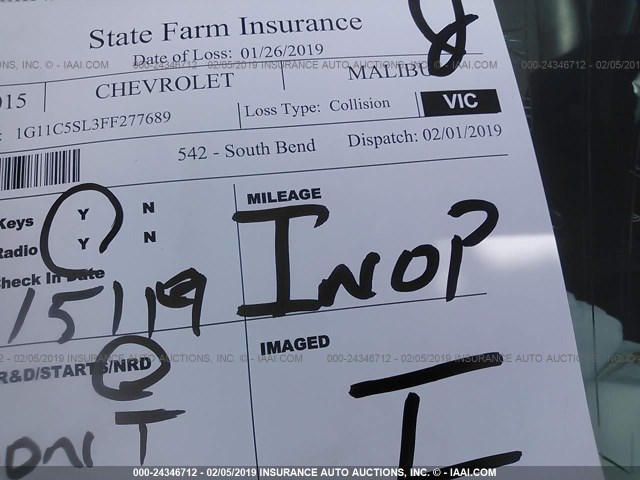 1G11C5SL3FF277689 - 2015 CHEVROLET MALIBU 1LT წითელი ფოტო 7