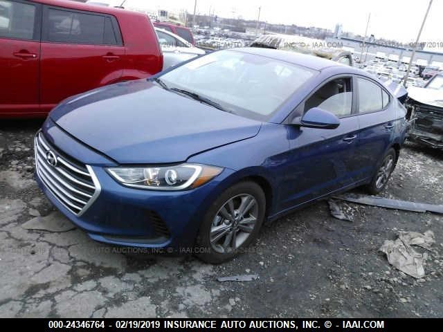 5NPD84LF5JH379907 - 2018 HYUNDAI ELANTRA SEL/VALUE/LIMITED BLUE photo 2