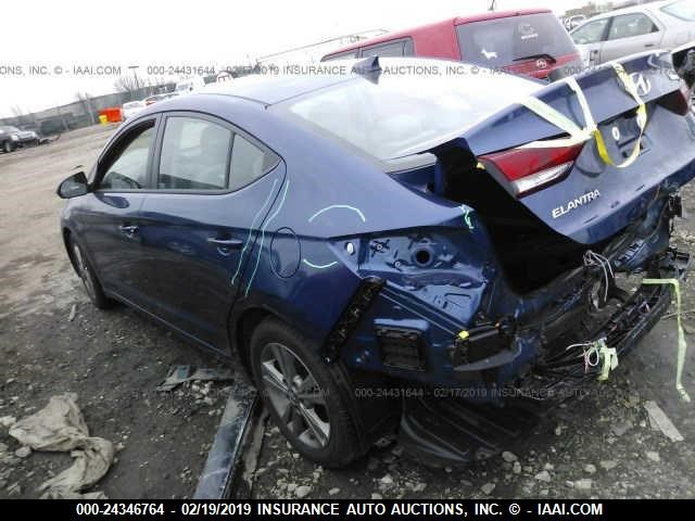 5NPD84LF5JH379907 - 2018 HYUNDAI ELANTRA SEL/VALUE/LIMITED BLUE photo 3