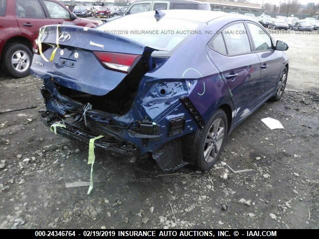 5NPD84LF5JH379907 - 2018 HYUNDAI ELANTRA SEL/VALUE/LIMITED BLUE photo 4