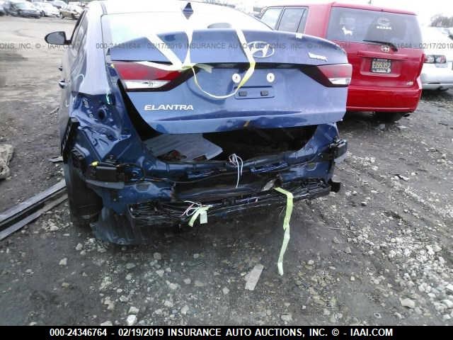 5NPD84LF5JH379907 - 2018 HYUNDAI ELANTRA SEL/VALUE/LIMITED BLUE photo 6