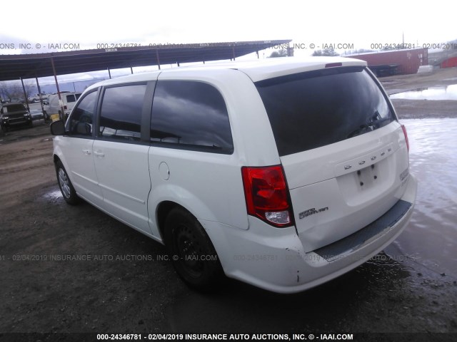 2D4RN4DG3BR616438 - 2011 DODGE GRAND CARAVAN EXPRESS WHITE photo 3