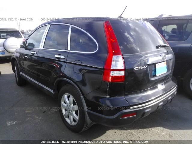 5J6RE38778L001680 - 2008 HONDA CR-V EXL BLACK photo 3