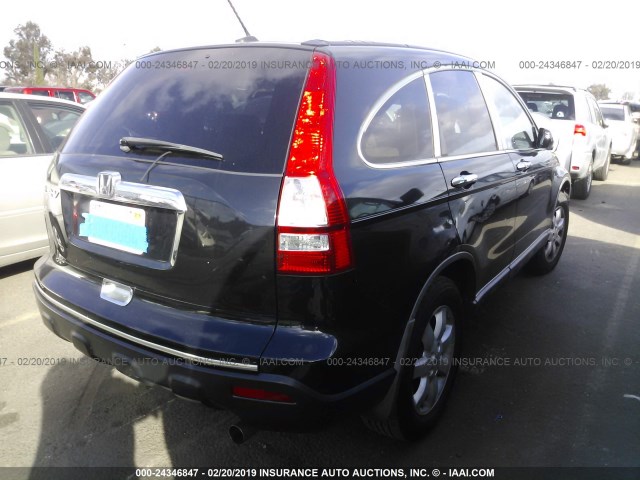 5J6RE38778L001680 - 2008 HONDA CR-V EXL BLACK photo 4