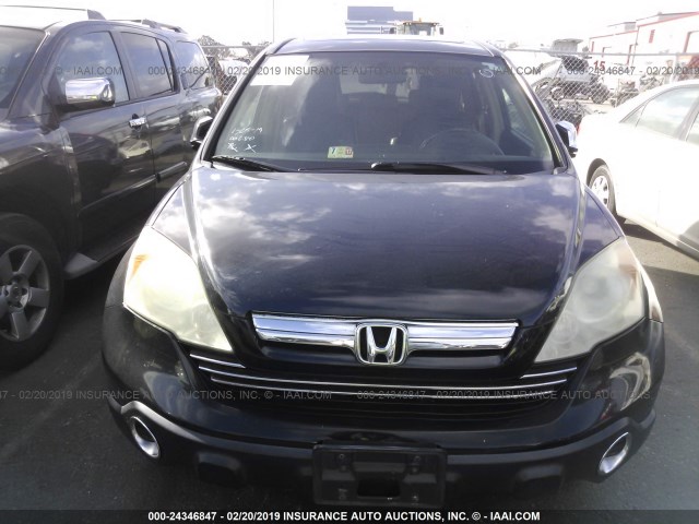 5J6RE38778L001680 - 2008 HONDA CR-V EXL BLACK photo 6