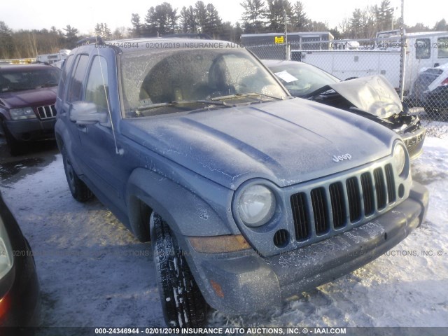 1J8GL48K66W287149 - 2006 JEEP LIBERTY SPORT BLUE photo 1