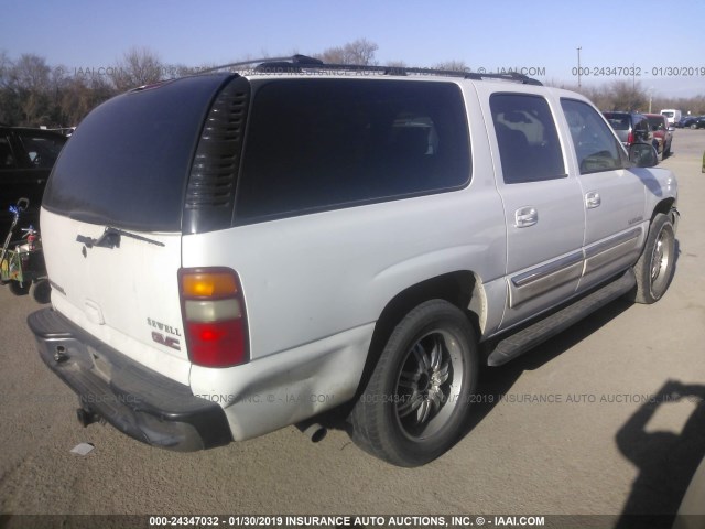 3GKEC16Z13G265443 - 2003 GMC YUKON XL C1500 WHITE photo 4