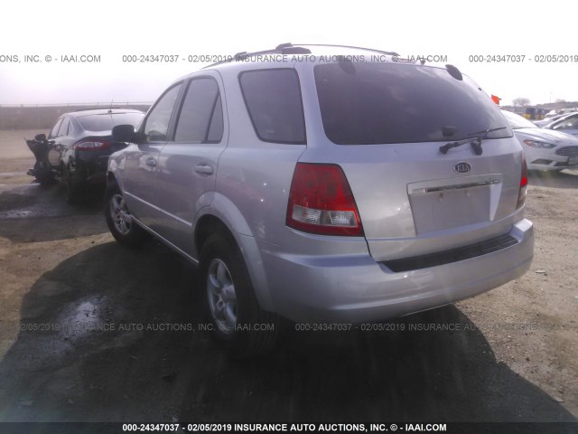 KNDJD733265646451 - 2006 KIA SORENTO EX/LX SILVER photo 3