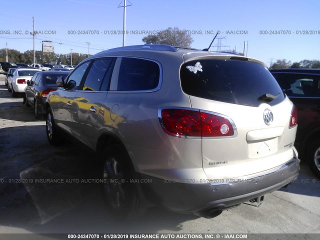 5GAER23758J238871 - 2008 BUICK ENCLAVE CXL GOLD photo 3