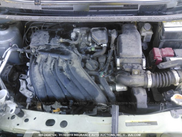 3N1CE2CP1FL395940 - 2015 NISSAN VERSA NOTE S/S PLUS/SV/SL/SR GRAY photo 10