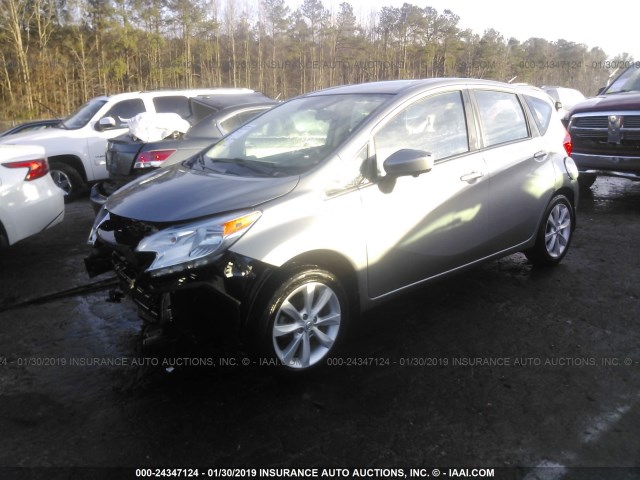 3N1CE2CP1FL395940 - 2015 NISSAN VERSA NOTE S/S PLUS/SV/SL/SR GRAY photo 2