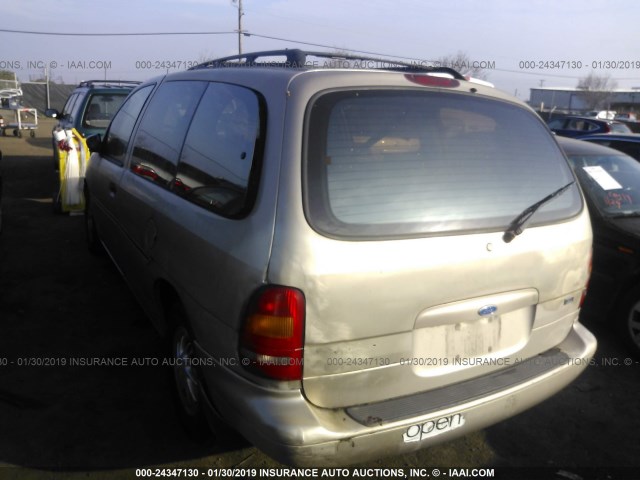 2FMDA5143WBA31341 - 1998 FORD WINDSTAR WAGON GOLD photo 3