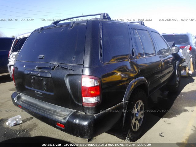 JN8AR07Y8XW386846 - 1999 NISSAN PATHFINDER LE/SE/XE BLACK photo 4