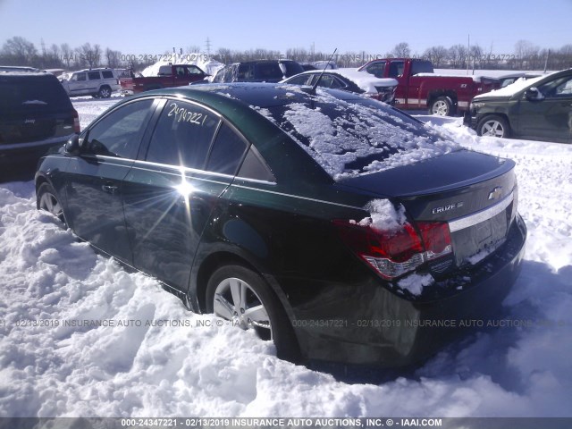 1G1P75SZ5E7114943 - 2014 CHEVROLET CRUZE GREEN photo 3