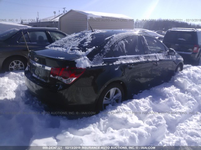 1G1P75SZ5E7114943 - 2014 CHEVROLET CRUZE GREEN photo 4