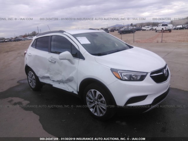 KL4CJASB2JB641181 - 2018 BUICK ENCORE PREFERRED Ақ фото 1
