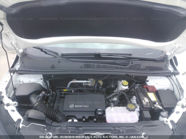 KL4CJASB2JB641181 - 2018 BUICK ENCORE PREFERRED Ақ фото 10