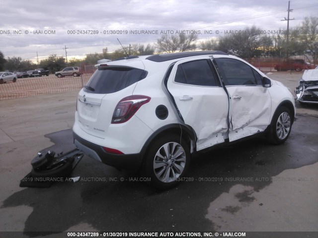 KL4CJASB2JB641181 - 2018 BUICK ENCORE PREFERRED Ақ фото 4