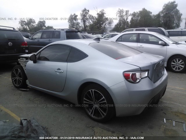 JF1ZNAA13G9707532 - 2016 TOYOTA SCION FR-S SILVER photo 3